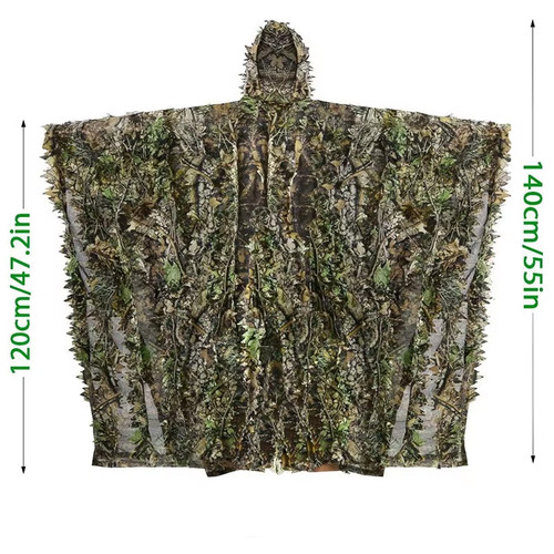 Mantello poncho foglie - mantello,