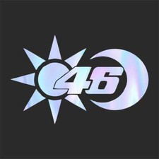 adesivo Aufkleber - valentino rossi 46  effetto olografico prespaziato moto 