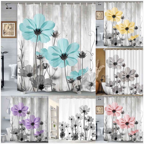 Tenda doccia retrò fiori
