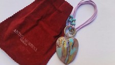 Collana Antica Murrina originale grande ciondolo vetro sfumato 