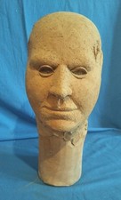 Scultura Testa Uomo Terracotta Interamente Fatta A Mano