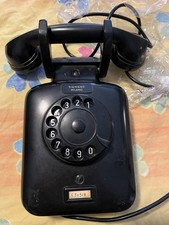 Telefono Vintage a muro Siemens, anni 50/60 in bachelite nero