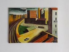 quadro ( VEDI DESCRIZIONE )olio su tela Falso d'autore Paesaggio urbano Sironi