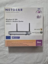 Netgear Wireless N300 Adsl2+ Modem Router Dgn2000 Funzionante 