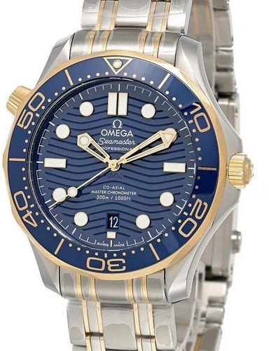 Omega seamaster blue dial - omega, 18k