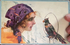 Cartolina originale illustratore PLINIO CODOGNATO anni '20 pappagallo 352-6 -493