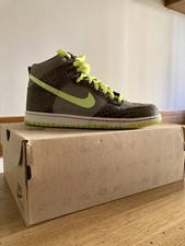Nike Dunk High Cool Grey/hot Lime-dark Grey - With Box (used Once)