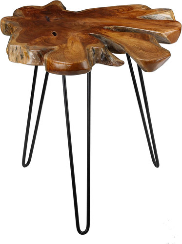 Tavolo con estremità teak - tavolo,