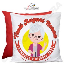 FESTA DEI NONNI Cuscino Quadrato Tanti Auguri Nonna idea regalo