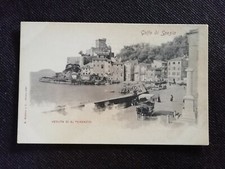 Cartolina Golfo di Spezia Veduta di S. Terenzio Animata Barca GC84