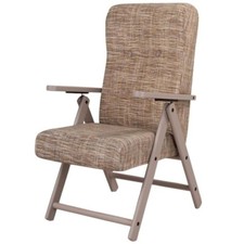 [5 FANTASIE] Poltrona Reclinabile Manuale Molisana in Legno Faggio 4 Posizioni