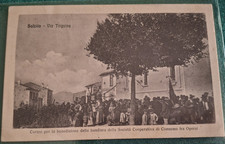 CARTOLINA SALCITO VIA TRIGNINA CAMPOBASSO MOLISE  PROCESSIONE CORTEO 1913 RARA