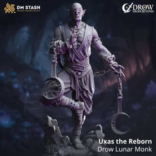 Fantasy Elf Uxas Drow monaco lunare 32 mm 75 mm DM Stash