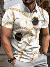 Polo T Shirt Cerniera Collo Oro Oro Catena Off White Golf Moda Zip T-shirt Morbida