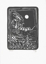 TOGO - MIGNECO ENZO "dalla serie notturno  " 1995  XILOGRAFIA 