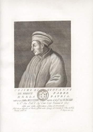 Cosimo medici incisione - medici,