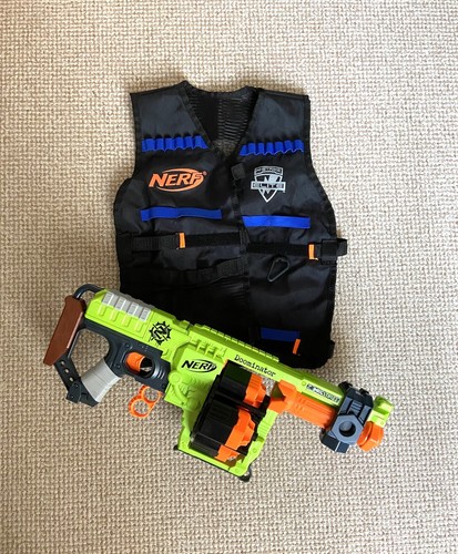 Pistola gilet nerf zombie - pistola, e
