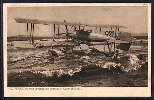 Cartolina francese aereo - francese,