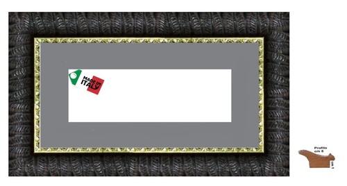 Cornice nera oro legno cm - oro,