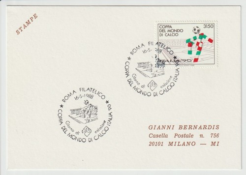 Fdc 1988 calcio cartolina - fdc,