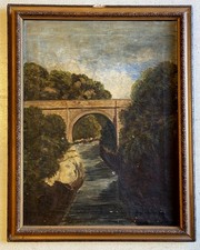 DIPINTO OLIO TELA PAESAGGIO