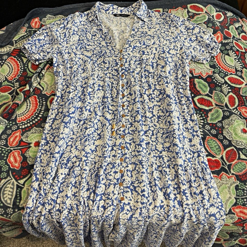 Abito zara blu - zara, floreale