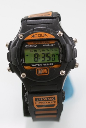 Acqua orologio uomo nero - acqua,