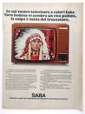 Pubblicita' Saba Televisore A Colori Vintage Advertising Werbung 1975 (R6)