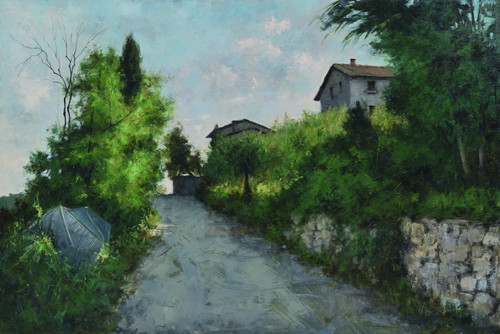 Dipinto olio tavola - dipinto, su