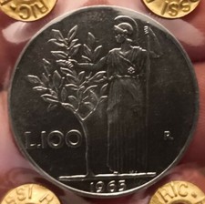 100 Lire 1965, Italia