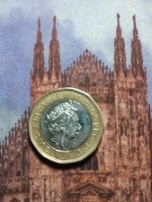 moneta Inglese One Pound del 2016 Moneta Rara 