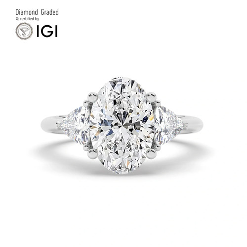 Anello trilogy ovale diamante - ovale,
