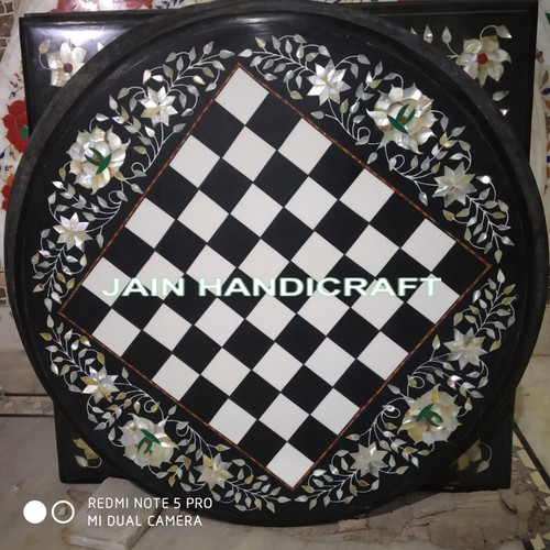 Gioco scacchi marmo nero - 24'',