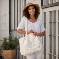 Borsa estiva bianca 100%