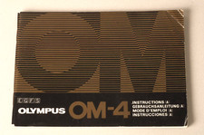 Olympus OM-4  Manuale Istruzioni E/G/F/S, no Italiano. (ORIGINALE)