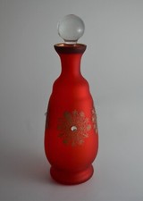 N5056 FAVOLOSA BOTTIGLIA AMPOLLA IN VETRO TIPO MURANO E ORO 24 KT