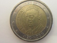 MONETA DA 2 EURO SPAGNA RE JUAN CARLOS 2000 rara