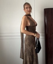 ABITO FOULARD STAMPA ANIMALIER