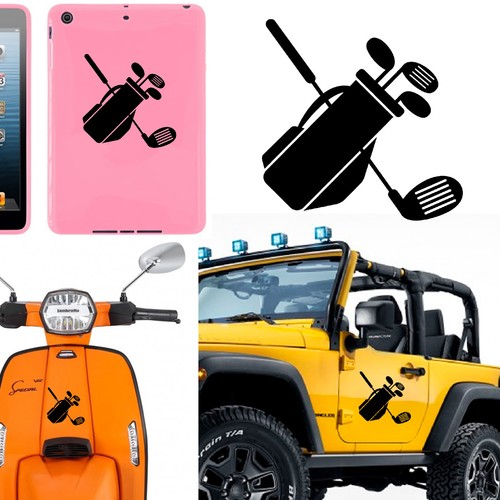 Carrello golf adesivo - golf,,