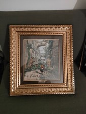 Quadro olio GIULIO DE SIMONE rue de Paris - via di parigi