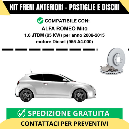 Kit freni anteriori pastiglie - freni, (pastiglie