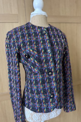 Giacca tweed multicolore