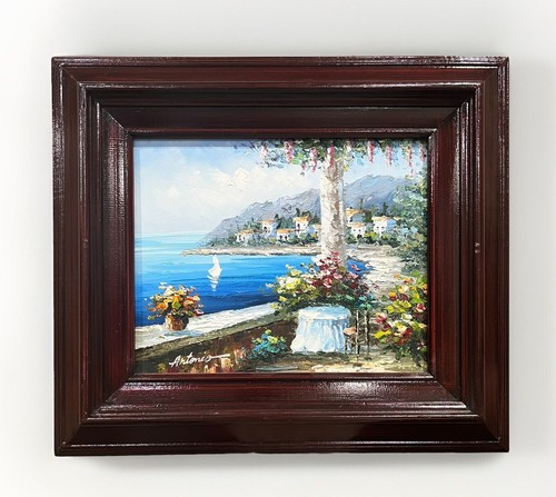 Dipinto olio villa moderna