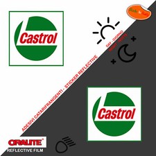 Adesivi riflettenti castrol oil sticker reflective auto moto print pvc 2 pz.