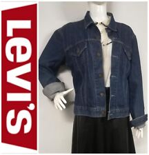 LEVIS GIUBBOTTO GIACCA JEANS TRUCKER BLU DONNA (UOMO) TAGLIA XL girl oversize