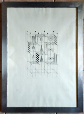 Incisione acquaforte numerata firmata a mano Fausto Melotti in cornice