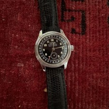 Orologio ORIS Pointer Data Carica Manuale Quadrante Nero Vintage Funzionante ...