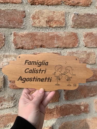 Targa fuoriporta legno - targa,