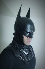 ispired batman arkham knight cowl and neck, for cosplay, collector, urethane 