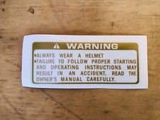 Honda CBR 600 Adesivo Warning
